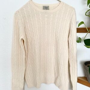 Vintage L.L Bean Wool Cable Knit Sweater